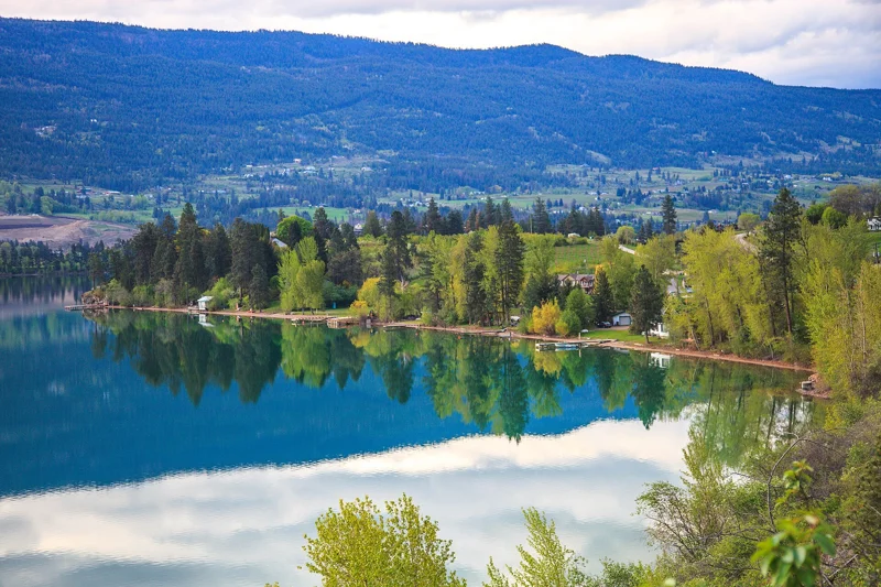 Reflections on Kalamalka Lake near Oyama, BC