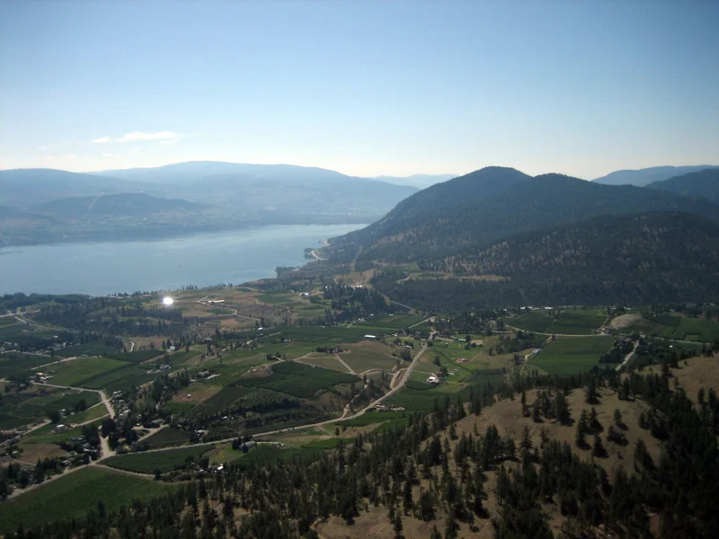 View from the Giants Head near Summerland, BC upon the Okanagan Lake